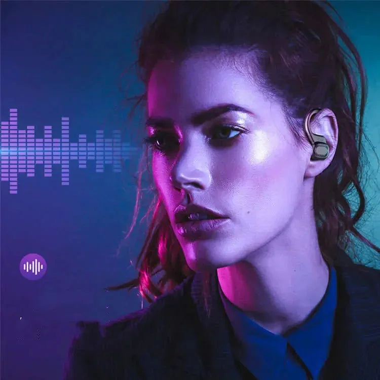 bluetooth 53 earhook headphones | ipx7 waterproof sport earbuds | secure fit for running and gym | ultrasonic cleaning