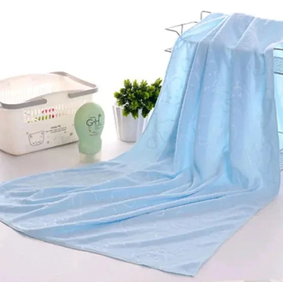 ultra-absorbent microfiber towel | large kids bath towel | cartoon bear beach towel | ultrasonic cleaning