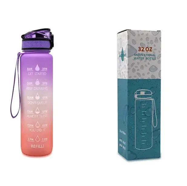 1000ml capacity motivational bottle | leakproof sports water bottle | gym and fitness hydration bottle | ultrasonic cleaning