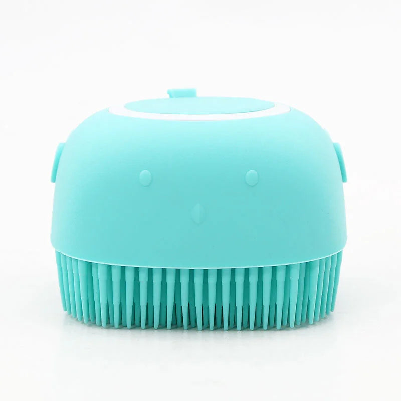 pet silicone grooming brush | waterproof pet bath brush | long handle dog brush | energy saving