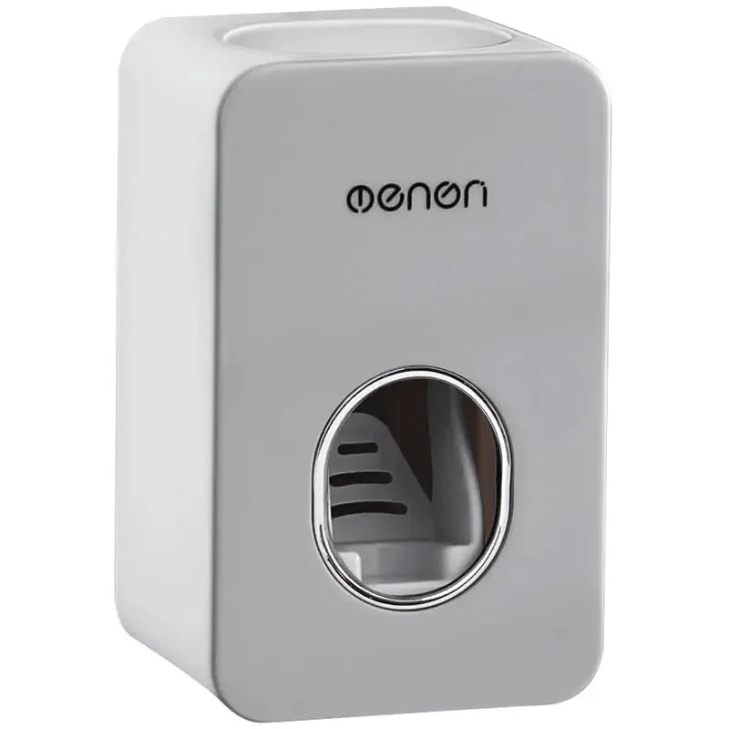 automatic toothpaste dispenser | stainless steel toothbrush holder | wall-mounted bathroom organizer | ultrasonic cleaning