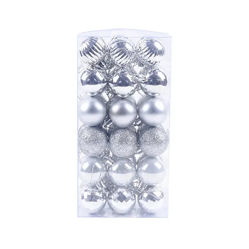 shatterproof plastic ornaments | 6cm diameter christmas baubles | indoor tree decorating | ultrasonic cleaning