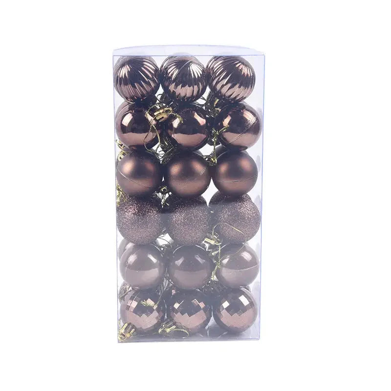 shatterproof plastic ornaments | 6cm diameter christmas baubles | indoor tree decorating | energy saving