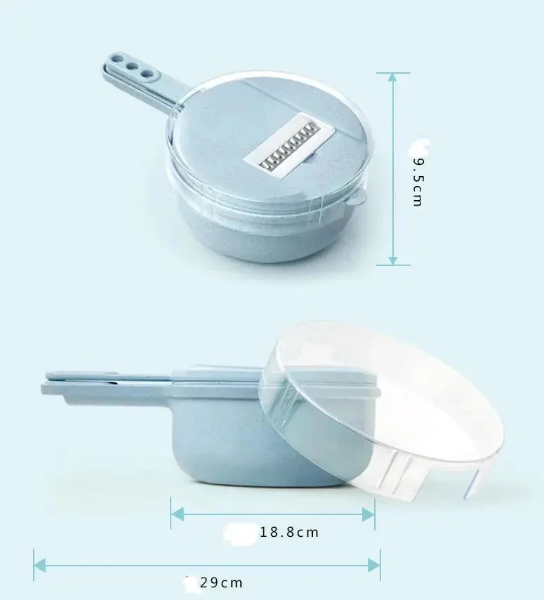 stainless-steel blades | adjustable thickness slicer | 8-in-1 kitchen gadget | ultrasonic cleaning