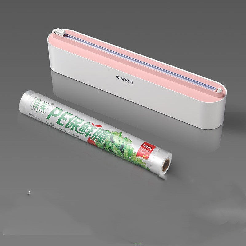 Upgraded Plastic Sharp Cutter Fixing Foil Cling Film Wrap Dispenser Fixed Refrigerator Storage Holder Kitchen Tool Accessories 