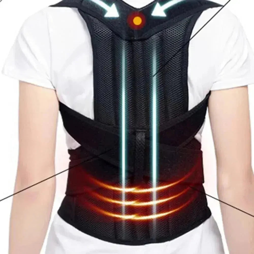 adjustable posture corrector | ergonomic back support | orthopedic spine alignment | energy saving