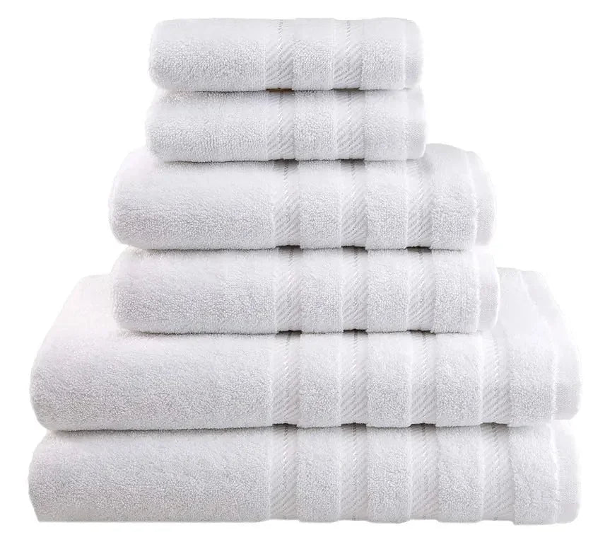 ultra-absorbent cotton towel set | 600 gsm heavy weight bath towels | quick-dry bathroom towels | energy saving