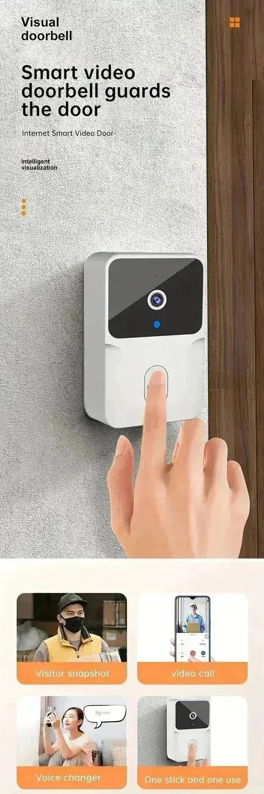 wireless video doorbell | hd video doorbell | night vision security camera | ultrasonic cleaning