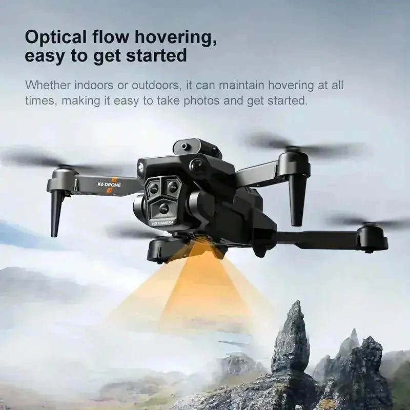 foldable drone with 5 cameras | customizable flight path drone | long flight time quadcopter | energy saving