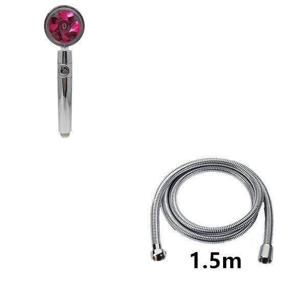 propeller-driven shower nozzle | handheld shower with cotton filter | water-saving shower head for home | ultrasonic cleaning