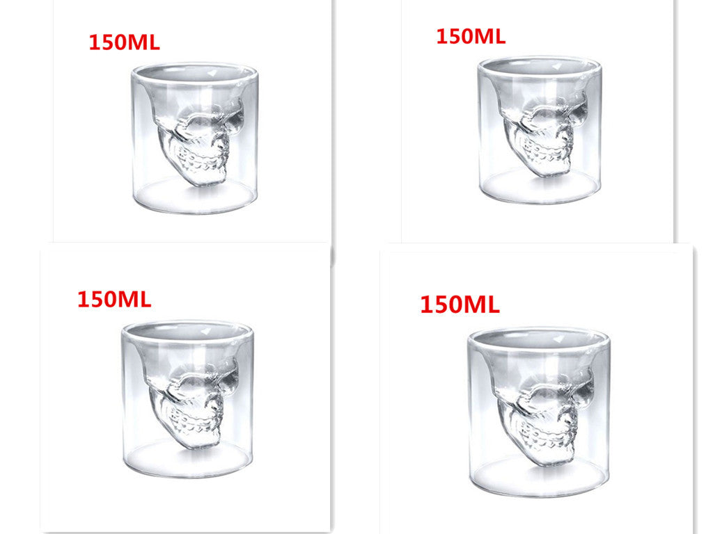Skull Skull Double Transparent Glass 