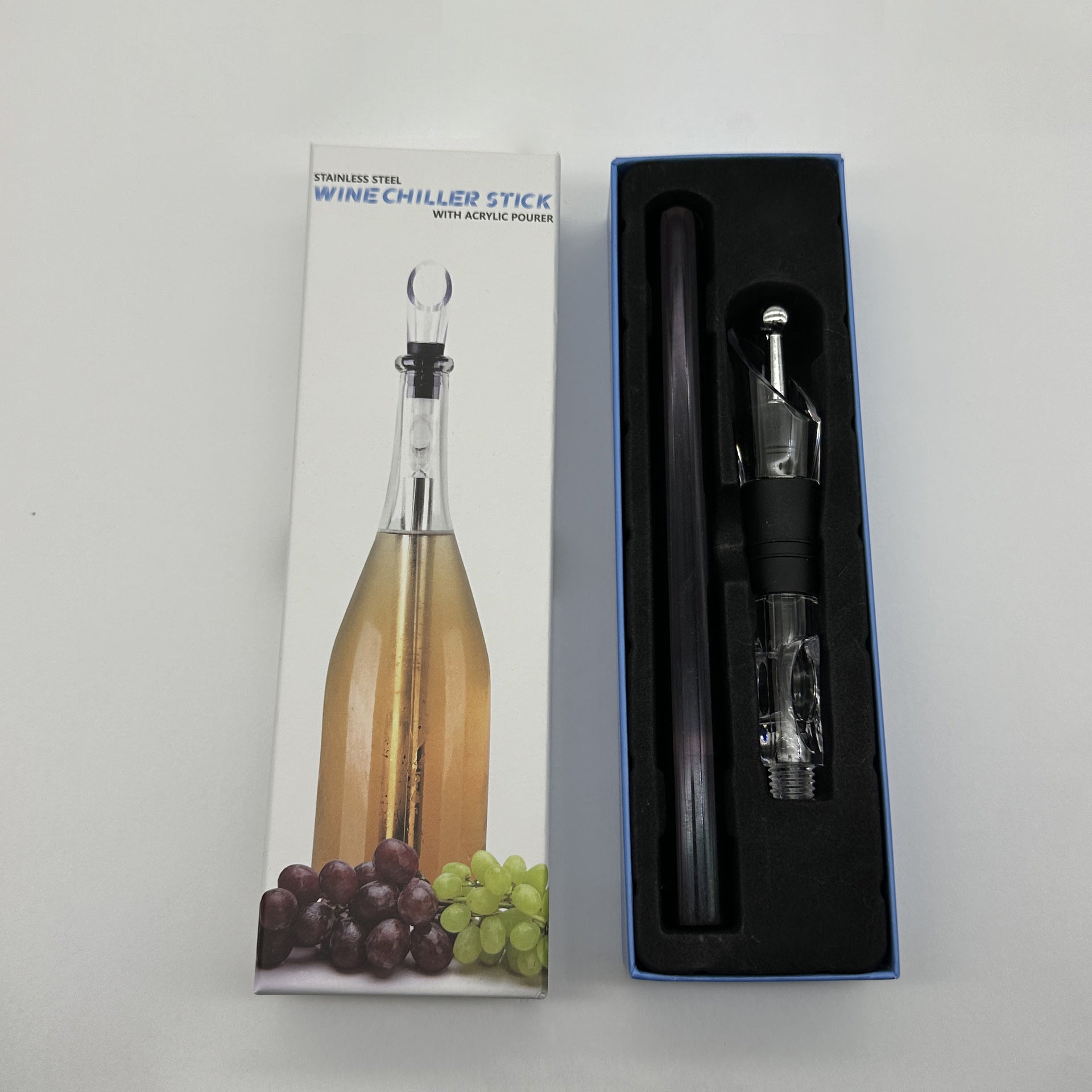 Wine Bottle Cooler Stick Stainless Steel Wine Chilling Rod Leakproof Wine Chiller Beer Beverage Frozening Stick Bar Tools 