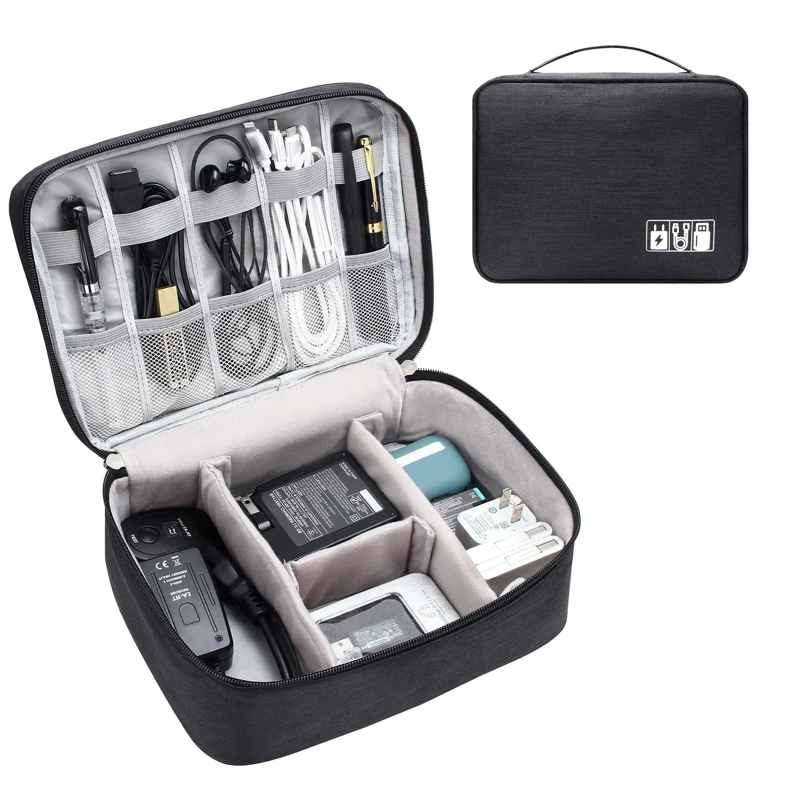 waterproof electronics organizer | portable cable organizer bag | travel electronics case | energy saving