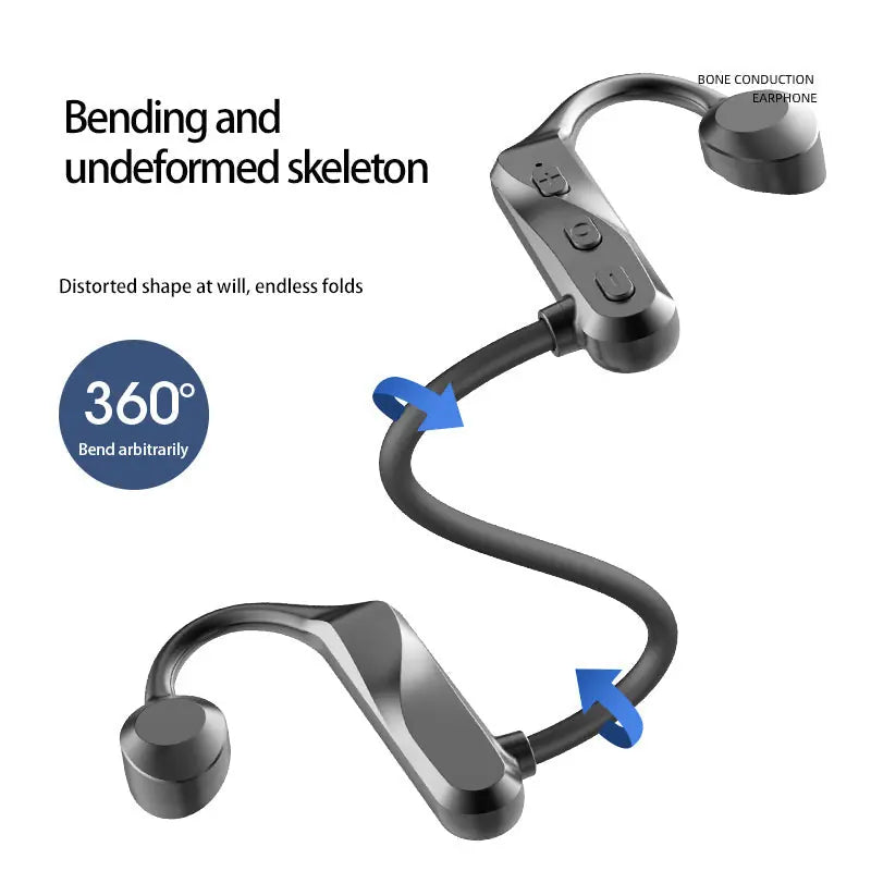 Bone Conduction Bluetooth 5.0 Waterproof Headphones 