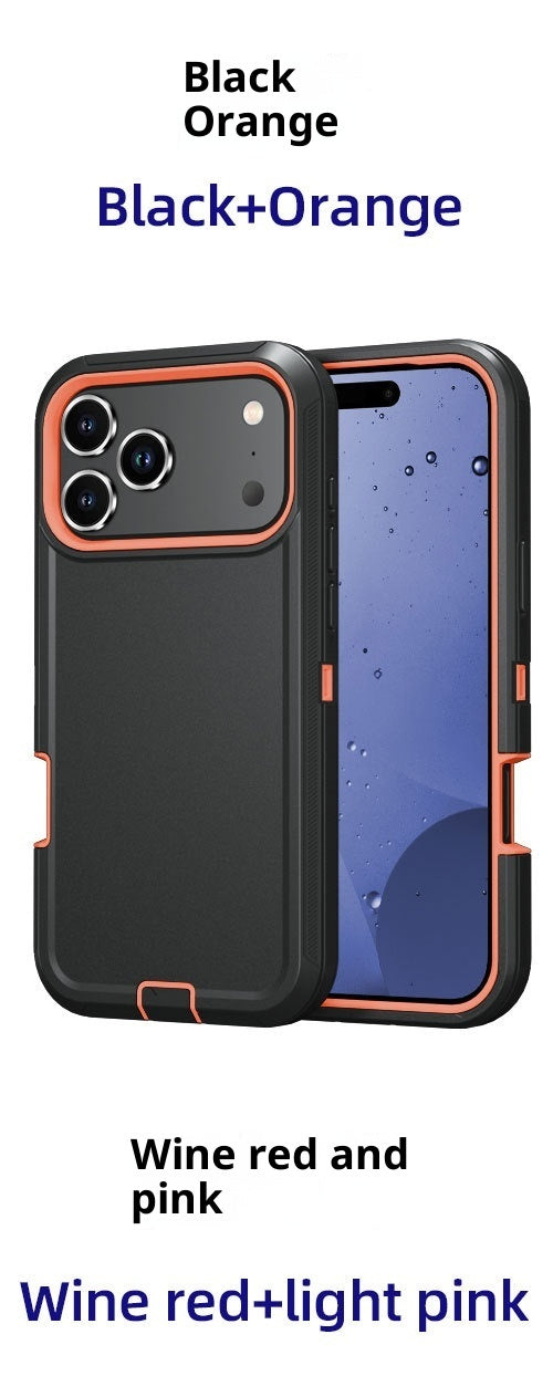 Applicable To New 17promax Three-proof Robot Solid Color Phone Case 