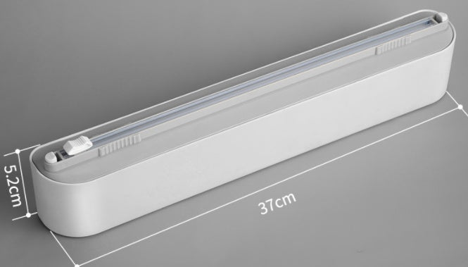 Upgraded Plastic Sharp Cutter Fixing Foil Cling Film Wrap Dispenser Fixed Refrigerator Storage Holder Kitchen Tool Accessories 