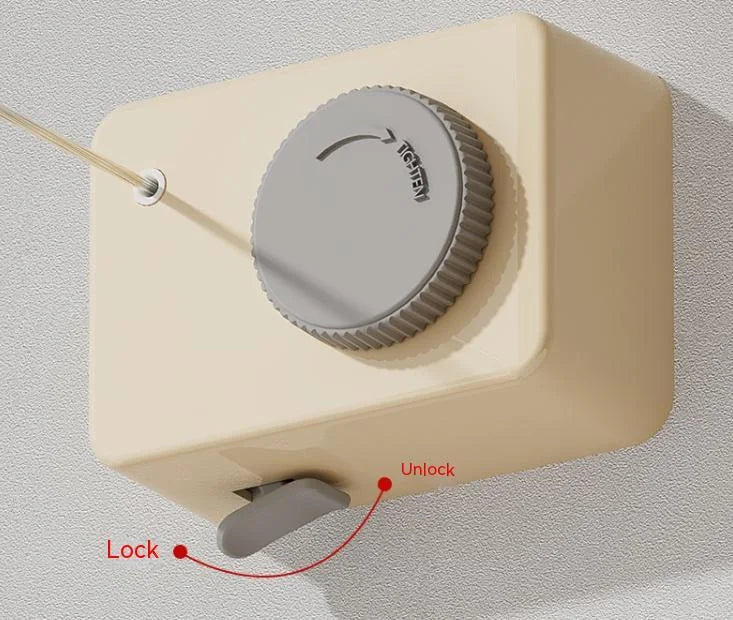 retractable clothesline indoor | punch-free installation | stainless steel wire | ultrasonic cleaning