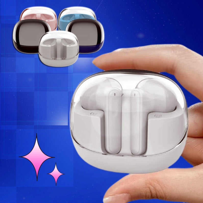 Wireless Bluetooth-compatible Headset Transparent Mini Bin 
