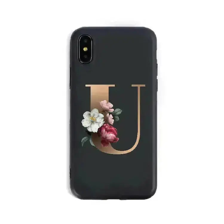 26 English Alphabet Silicone Phone Cases 