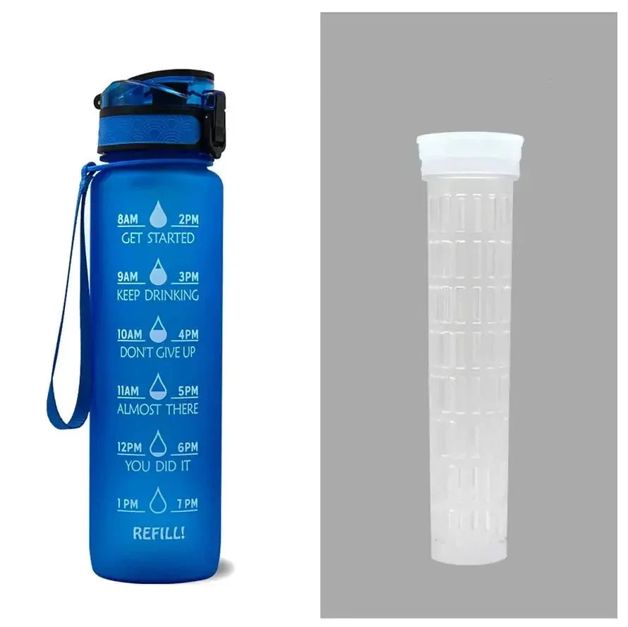 1000ml capacity motivational bottle | leakproof sports water bottle | gym and fitness hydration bottle | ultrasonic cleaning