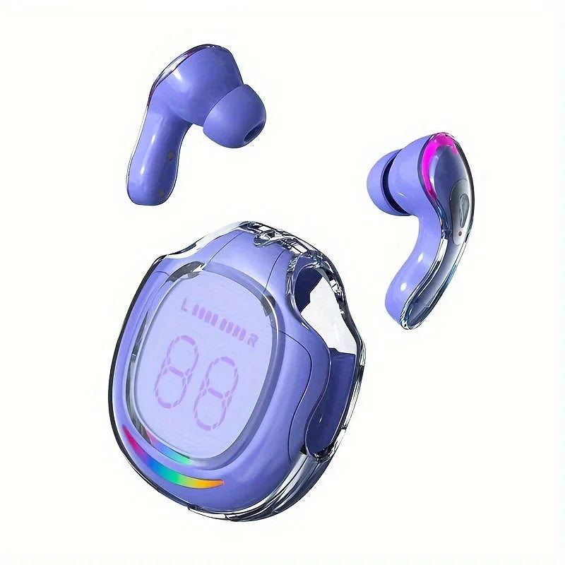 ambient lighting earbuds for sports | touch control wireless headset | bass boost earbuds for gaming | energy saving