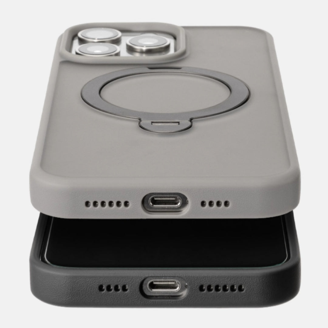 Rotating Bracket Magnetic Drop-resistant Silicone Phone Case 