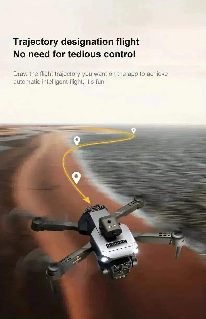 foldable drone with 5 cameras | customizable flight path drone | long flight time quadcopter | energy saving