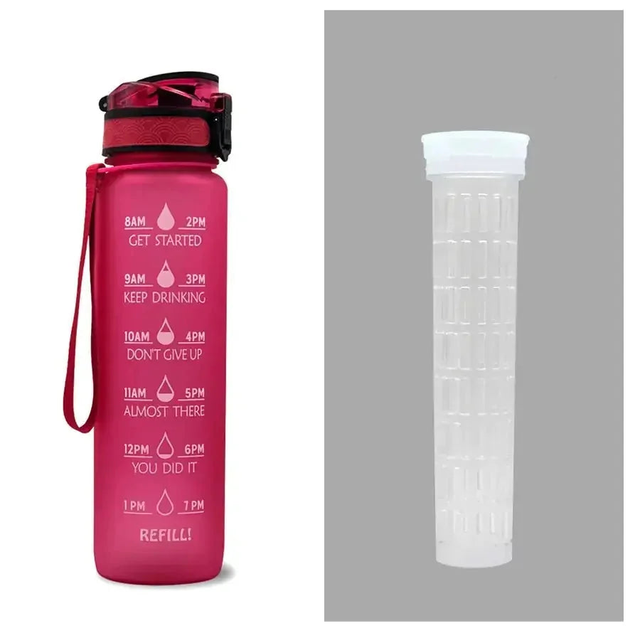 1000ml capacity motivational bottle | leakproof sports water bottle | gym and fitness hydration bottle | energy saving