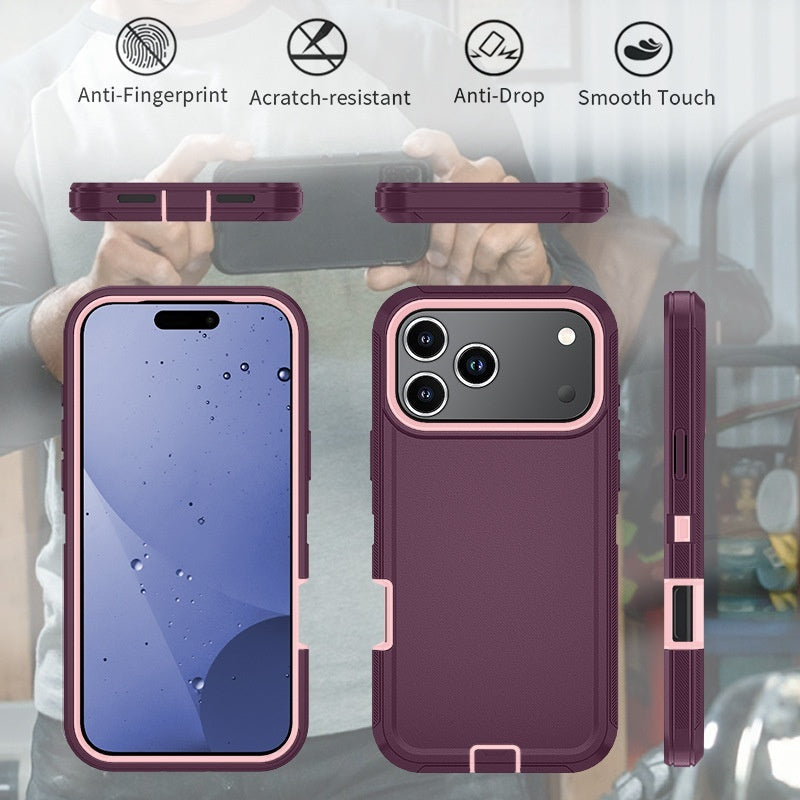Applicable To New 17promax Three-proof Robot Solid Color Phone Case 