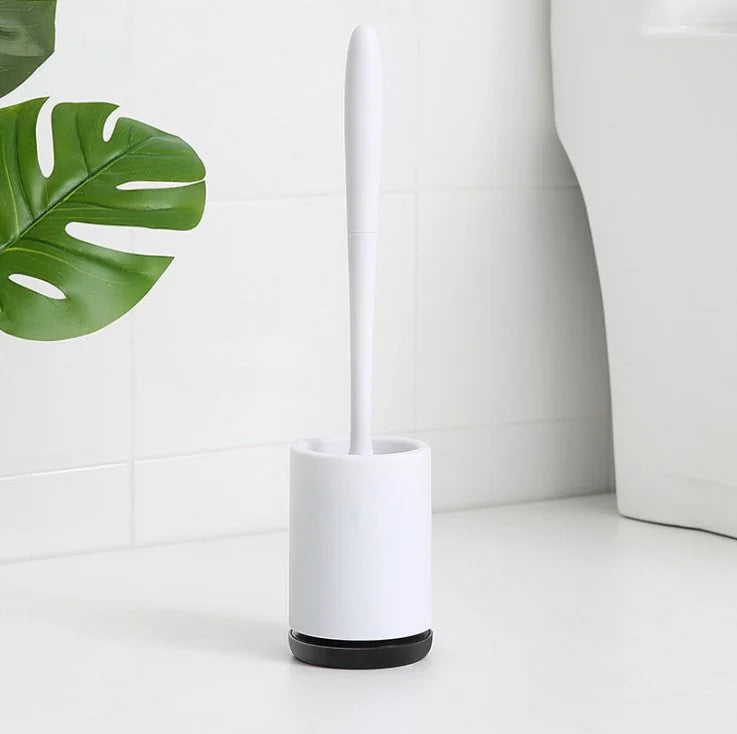 non-stick plastic bristles | easy-clean toilet brush | bathroom cleaning tool | ultrasonic cleaning