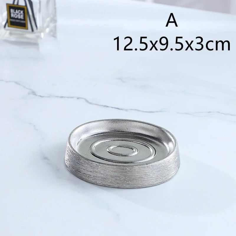 brushed ceramic bathroom set | handmade ceramic soap dish | retro bathroom accessories set | energy saving