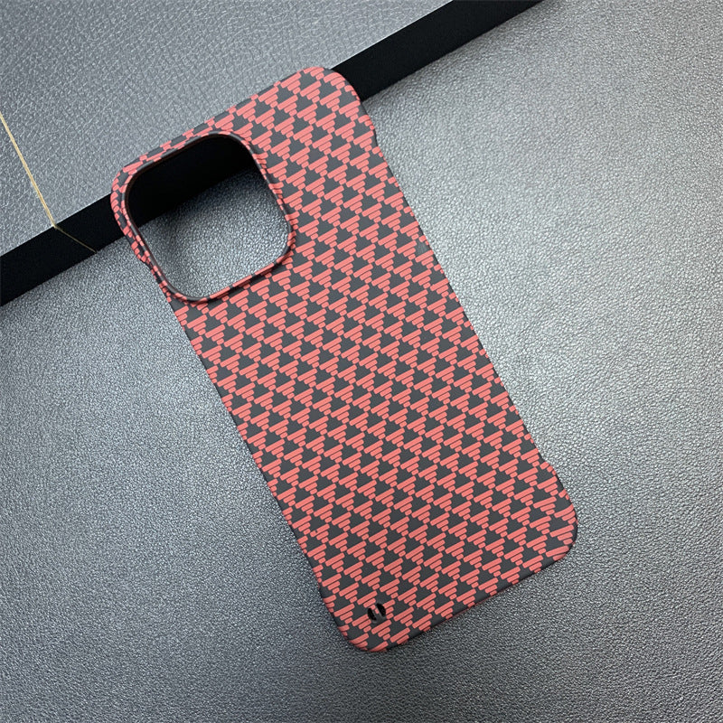 Frameless Triangle Source Pattern Ultra-thin Half Pack Phone Case 