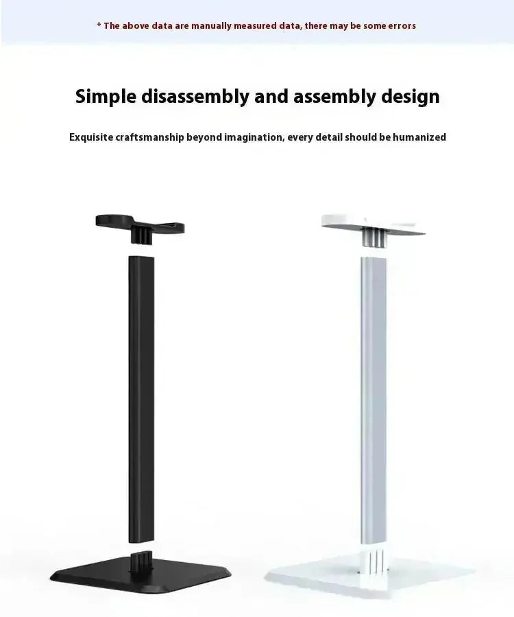 aluminum alloy construction | adjustable height stand | universal headset holder | ultrasonic cleaning