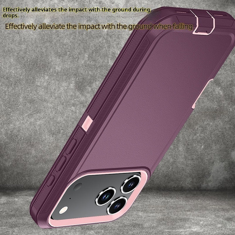 Applicable To New 17promax Three-proof Robot Solid Color Phone Case 