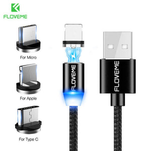 Compatible with Apple, Magnetic Micro USB Cable For Android and IOS Devices 