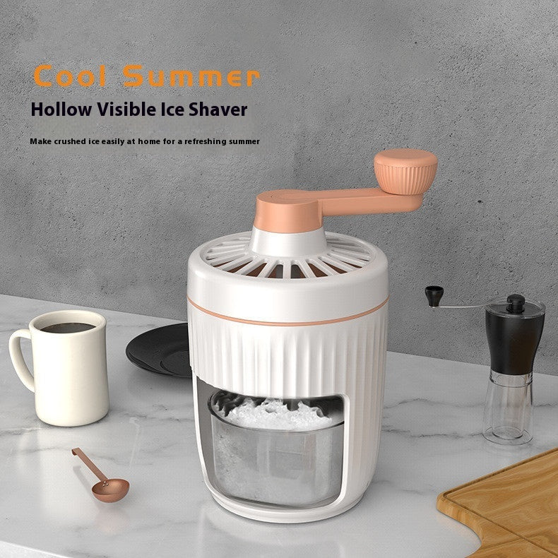 Hand-cranked Ice Shaving Machine Small Household Ice Crusher Hand-cranked Smoothie Machine Hail Ice Machine Kitchen Gadgets 