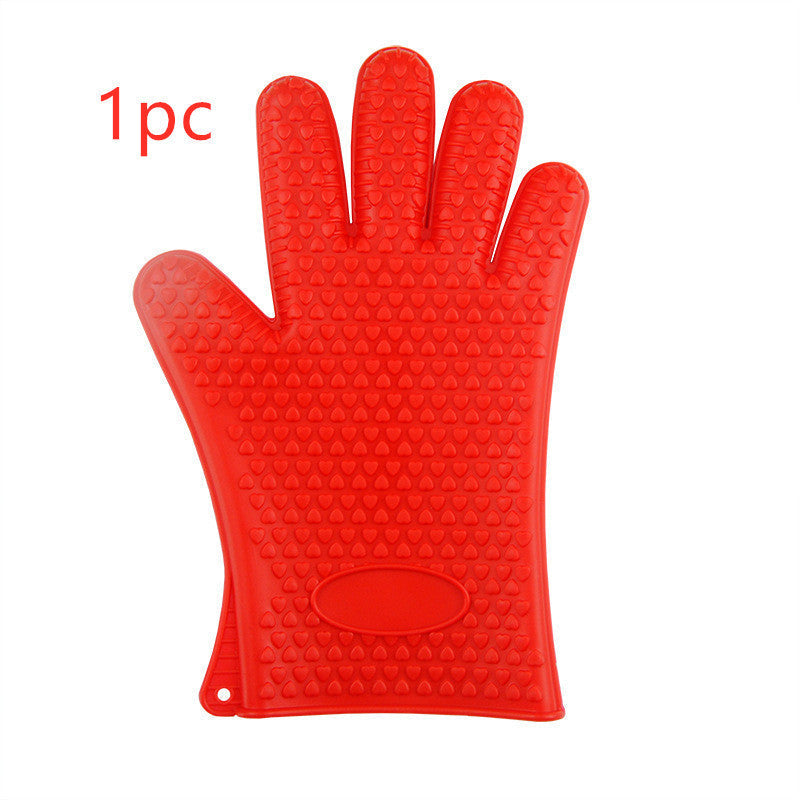Food Grade Silicone Heat Resistant BBQ Glove Silicone Oven Mitts 