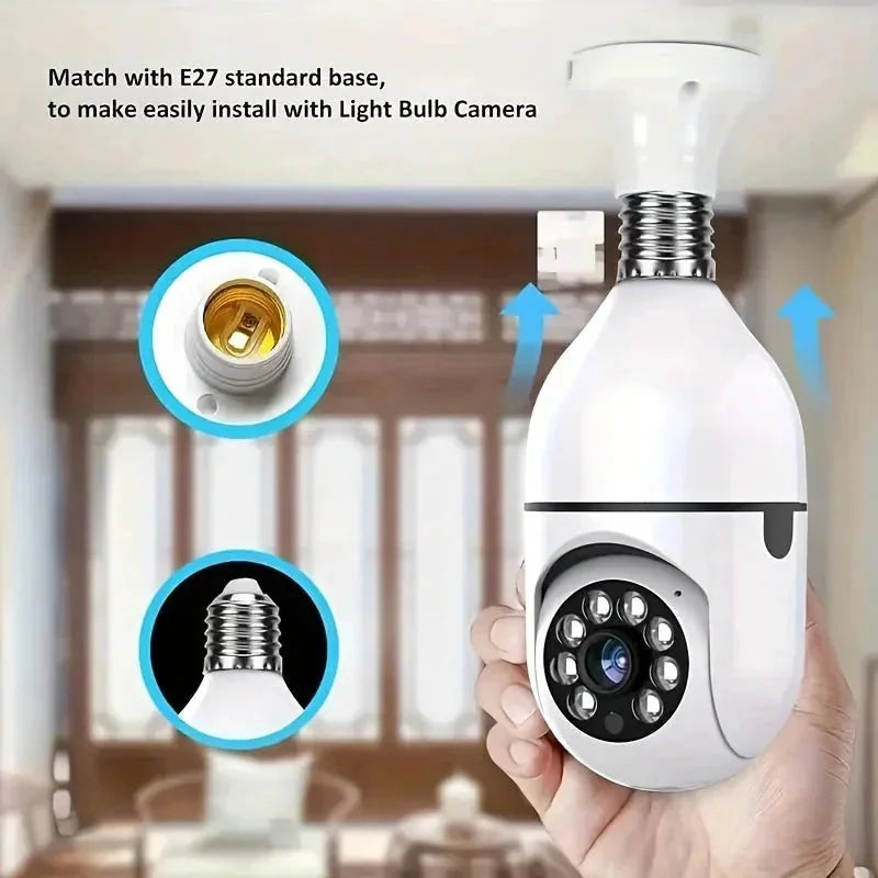e27 bulb camera | automatic tracking camera | full color night vision | ultrasonic cleaning