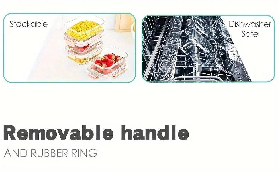 leakproof glass containers | bpa-free meal prep containers | oven-safe glass containers | ultrasonic cleaning