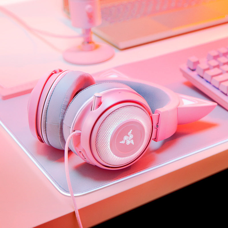 Glowing cat earphones 