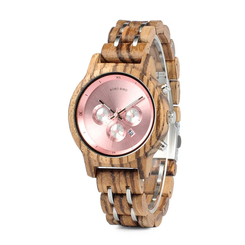 bamboo wood construction | business casual timepiece | free engraving included | ultrasonic cleaning