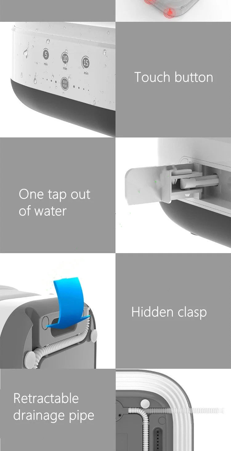 portable washing machine for travel | 110v foldable washer | camping washing machine | energy saving