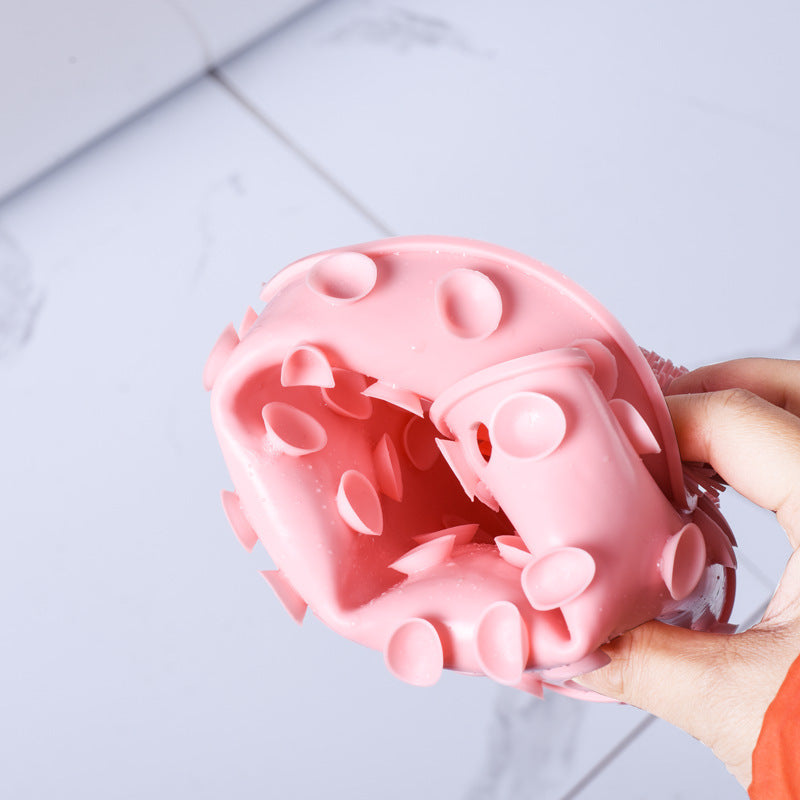 Massage Bath Brush Bathroom Non-slip Bath Mat Back Massage Brush Silicone Suction Cup Foot Rub Pad Body Cleaning Bathing Tool 