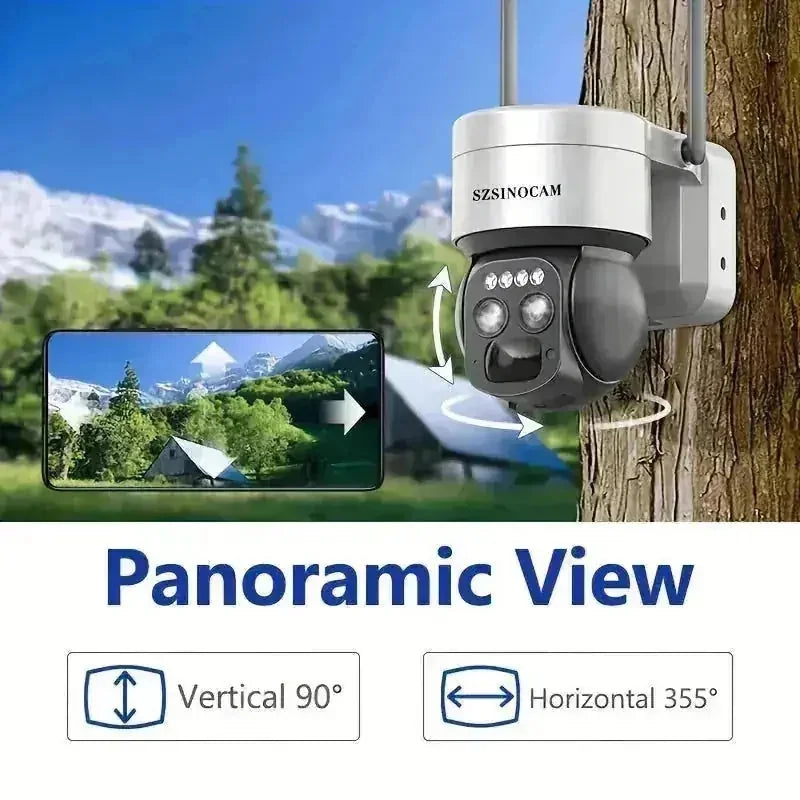 mp dual lens ptz camera | 8x hybrid zoom surveillance | ip66 waterproof outdoor camera | energy saving