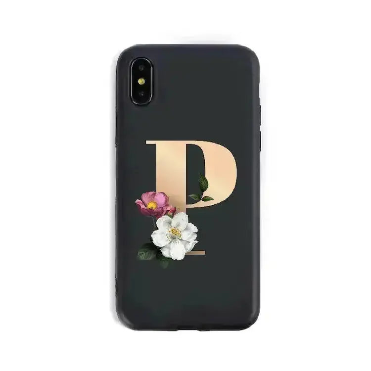 26 English Alphabet Silicone Phone Cases 