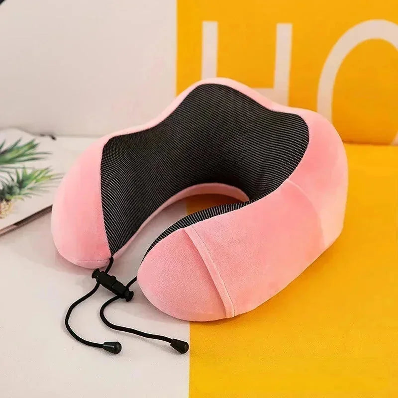 ergonomic u shaped pillow | memory foam travel pillow | airplane neck pillow with massage | energy saving