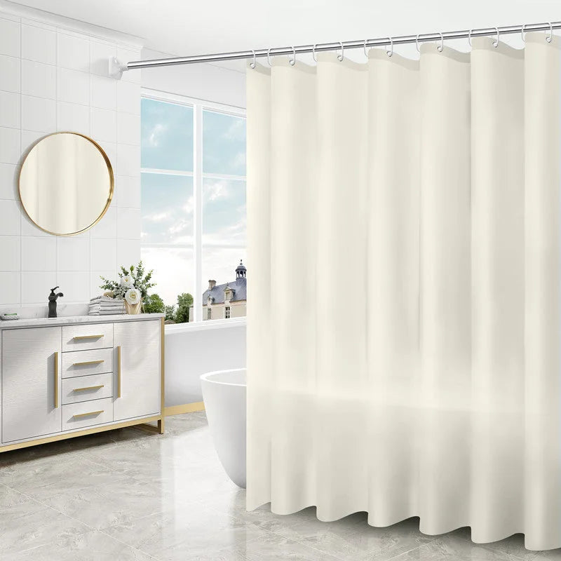 waterproof polyester fabric | 71x71 inch dimensions | mildew-resistant shower curtain | energy saving