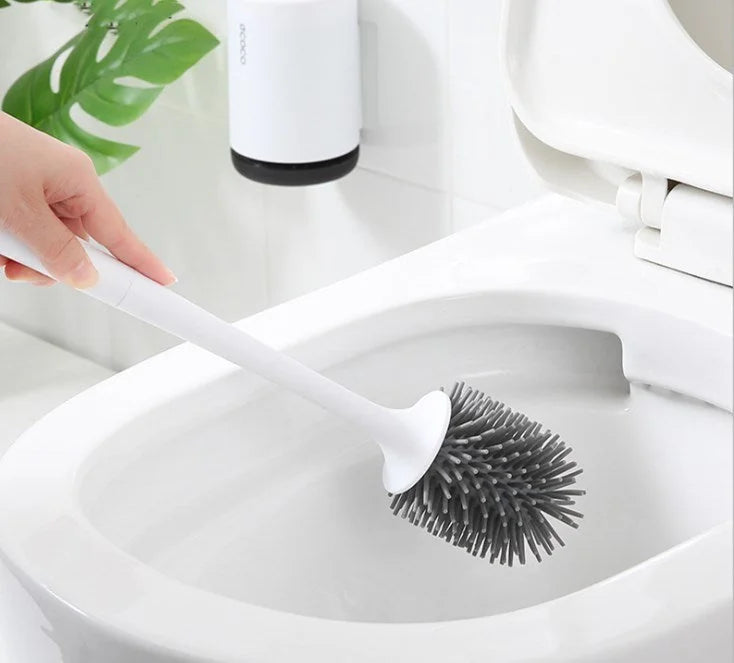 non-stick plastic bristles | easy-clean toilet brush | bathroom cleaning tool | ultrasonic cleaning
