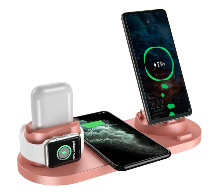 Wireless Charger For IPhone Fast Charger For Phone Fast Charging Pad For Phone Watch 6 In 1 Charging Dock Station 