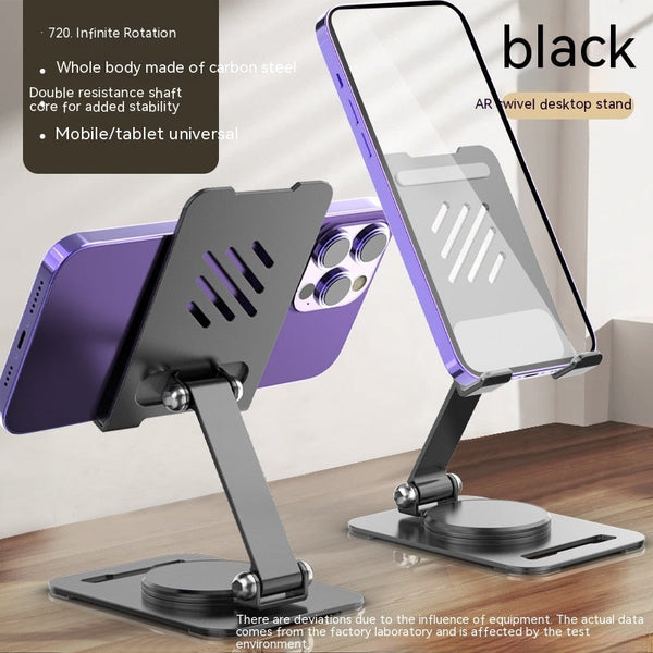 360 Degrees Rotate Metal Desk Mobile Phone Holder Stand For Phone Pad Adjustable Desktop Tablet Holderl Table Cell Phone Stand 